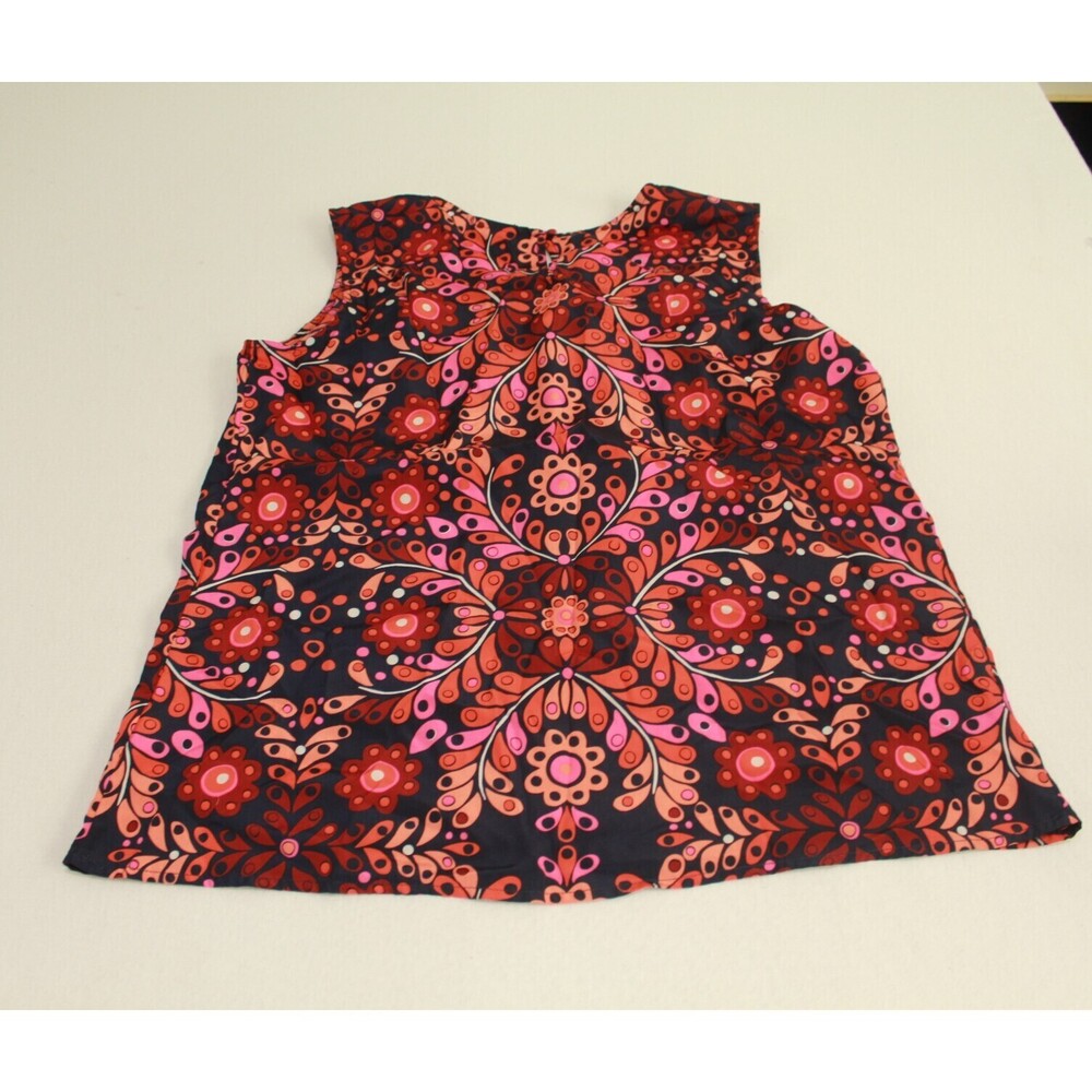 Merona Women Black Top Floral Design Casual Size Large - Picture 5 of 6